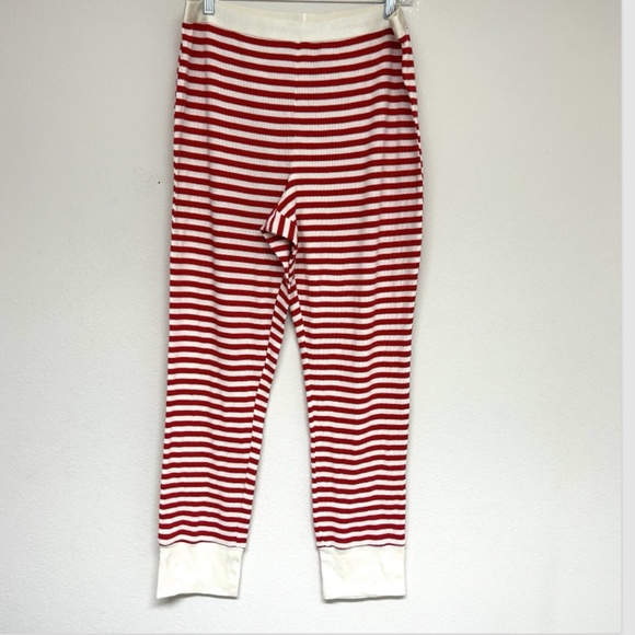 New Victoria’s Secret XL Stretch Thermal Pajama Set Candy Cane Stripe Red White - Picture 8 of 13